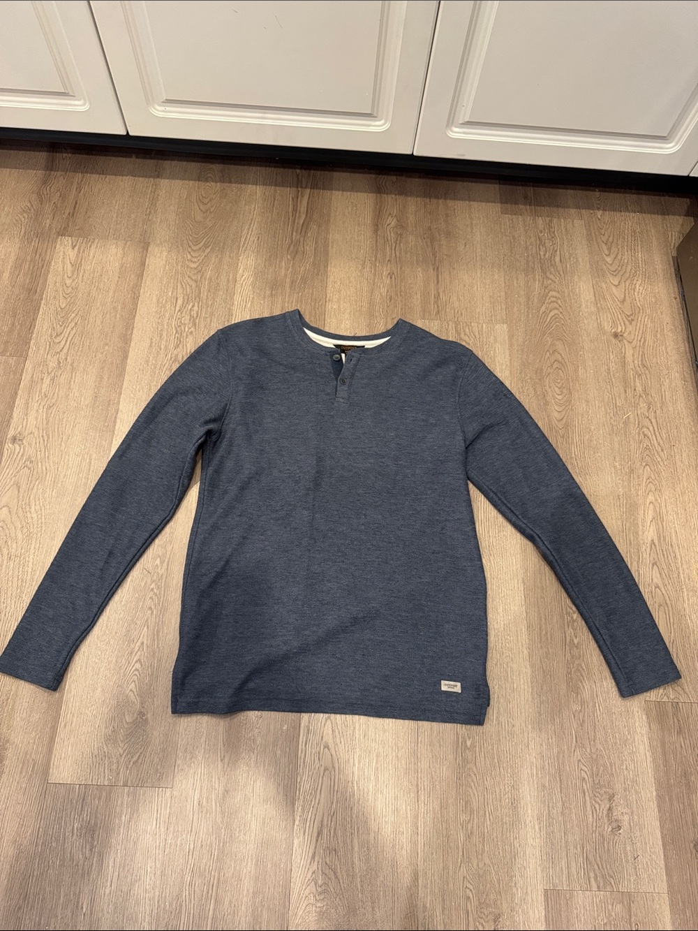Buckle Men's Navy Crewneck Henley Sweater